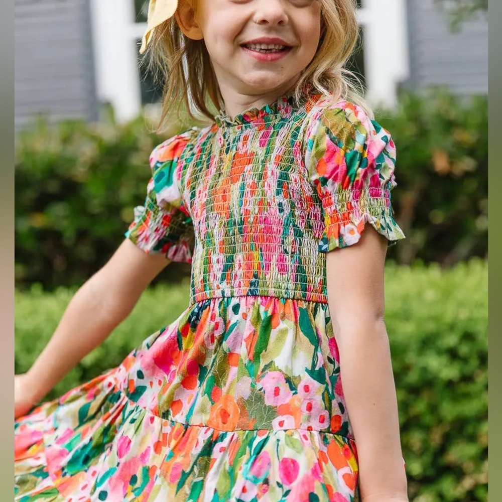 ISO Girls Mini Dress or Romper Dehlia Multicolor Floral